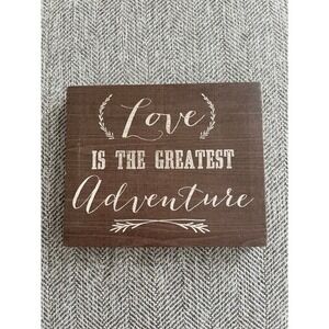Love‎ is the greatest adventure brown canvas 10"x9"